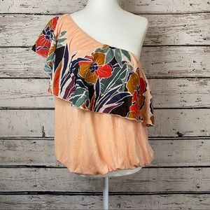 NWT Peach Free People One shoulder top